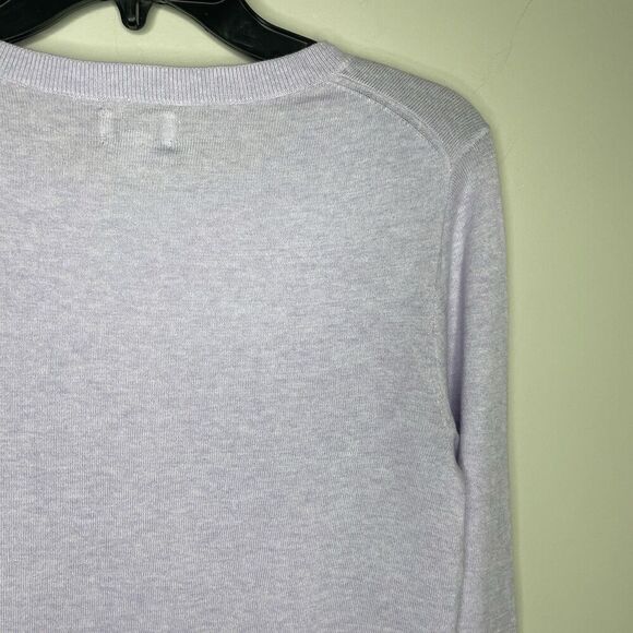 J.CREW Sweater Women Small Teddie Pullover NEW Purple Cotton Lightweight L1561 - Picture 7 of 15